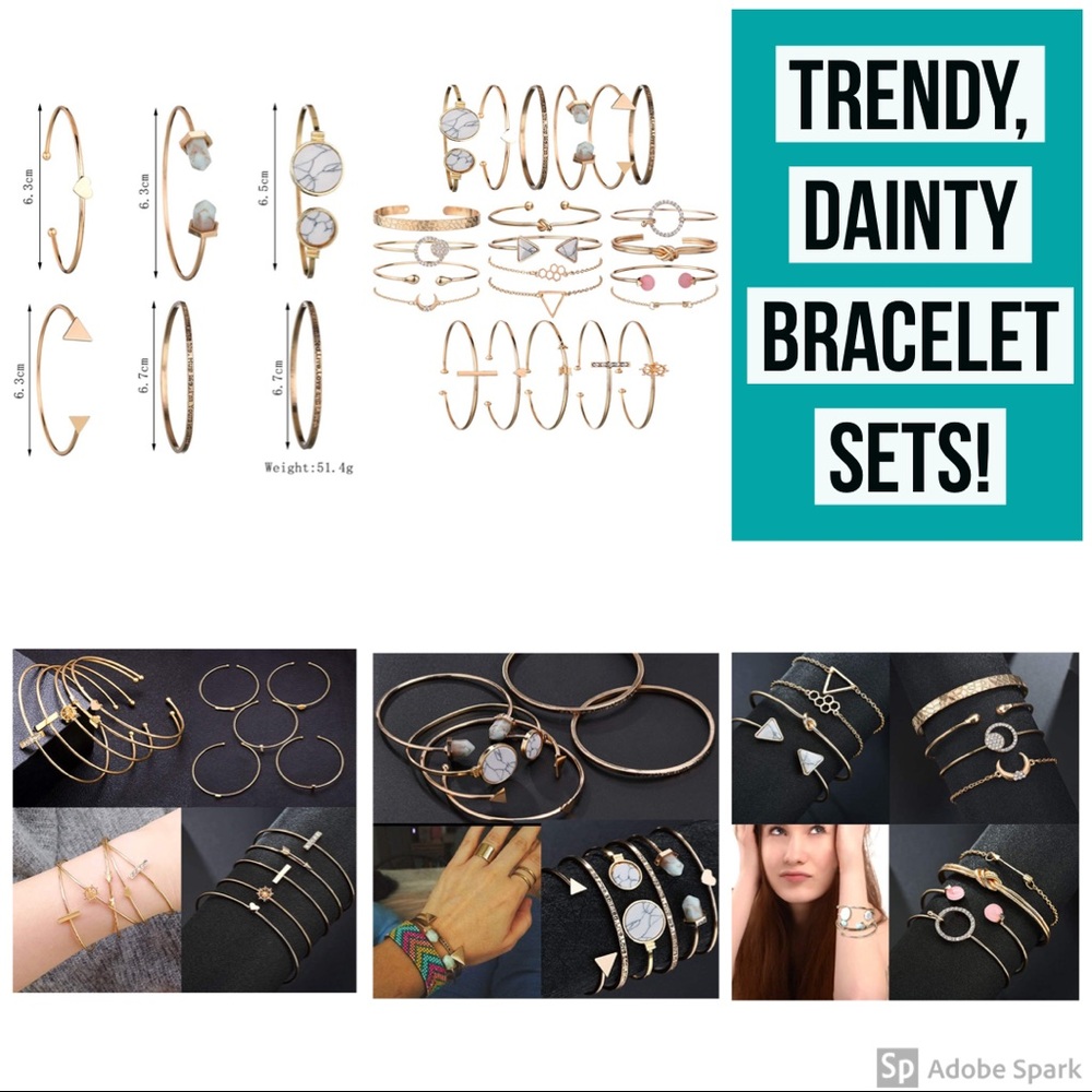 Trendy, Dainty Bracelet Sets